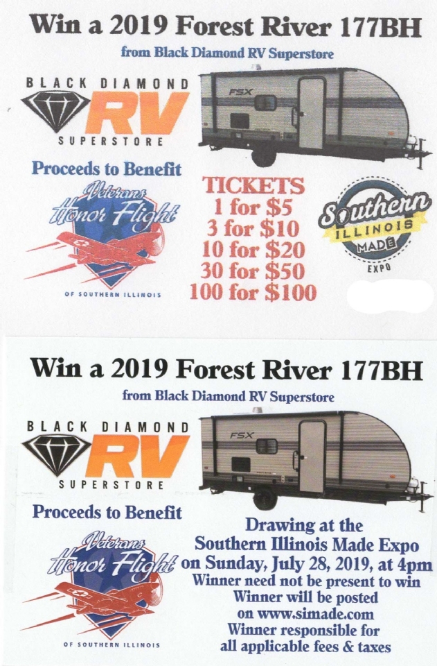 Black Diamond donated a 2019 Forest River 177BH RV for raffle. Proceeds go towards the Honor Flight.